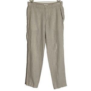 Porter & Ash Pants Mens 32X29 Beige 100% Linen Chino Beach Vacation Quiet Luxury